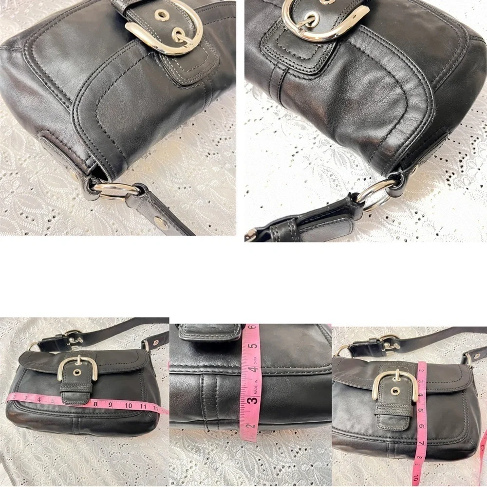 Vintage Y2K Coach Leather Maxi Shoulder Bag F13105. Clear inside and outside